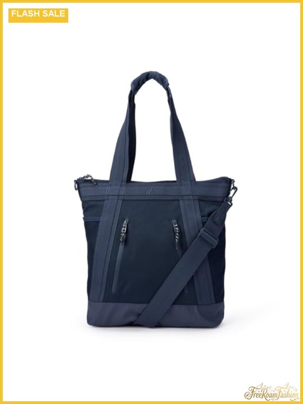 Convertible Nylon Backpack Tote Adjustable Straps Hands-Free Crossbody